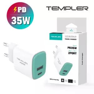 템플러 PD 35W 2포트 가정용 충전기/어댑터/USB/충전/고속/아답터/핸드폰/아답타/어뎁터/휴대폰/스마트폰