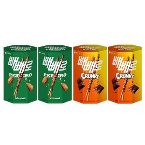롯데웰푸드 빼빼로 아몬드, 132g, 2개  + 크런키 ,140g, 2개