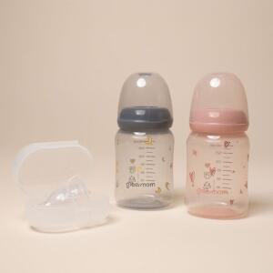 [그린맘][컬러세트] PP 컬러 슬림형 젖병140ml2개 아이쏙2개(케이스)