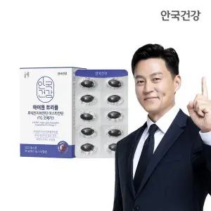 [안국건강]아이원 트리플 루테인지아잔틴 아스타잔틴 rTG오메가3 60캡슐 1박스 (1개월분)