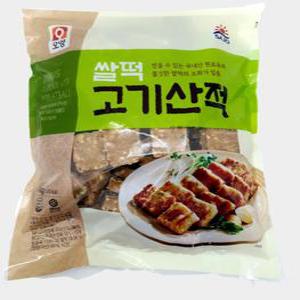 [얌얌마켓] 사조오양 쌀떡고기산적 1kg 국산 쌀떡 사용(아이스박스 포함), 간편한 조리,