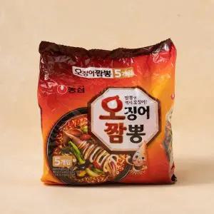 [농심] 오징어 짬뽕 5입 620g (124g5입)