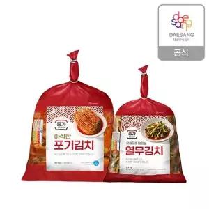 [종가] 아삭한포기김치 4.4kg+열무김치 2.5kg