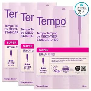 템포 탐폰 슈퍼 20개입 3팩