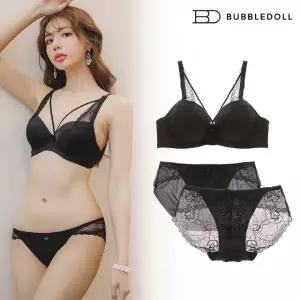 로첼라 블랙 와이어 브라1+팬티2 속옷세트