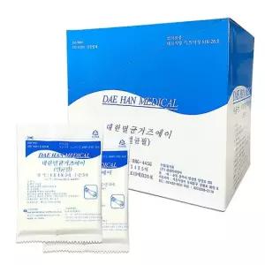 대한위재 멸균거즈 4inchX4inchX8P 100매 드레싱 거즈