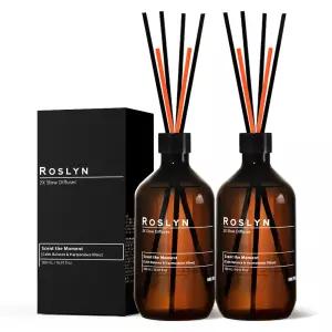 로즐린 슬로우 디퓨저 500ml 2개 + 아로마락스틱 2개 대용량 실내 아로마 방향제 향기 9종 선물 추천