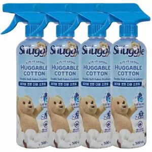 스너글 섬유탈취제 허거블 코튼 더블 소프트 500ml 4개 무료배송 gx