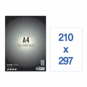 투명라벨A4전면5매 IC-3130(5매 잉크젯용 210x298mm) (WB5B149)