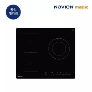 나비엔매직 ERH-2403 빌트인 3구 하이브리드 전기렌지 플렉스존 인덕션2구 하이라이트1구 블랙 프리스탠딩 가능