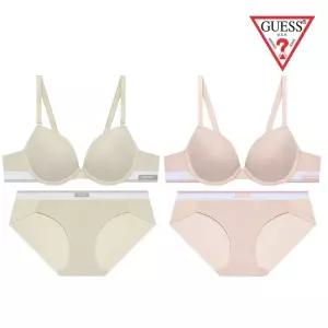 [롯데백화점]게스 [브라2+팬티2] 골지밴드 브라팬티세트 2종세트 OEWBR592LBEOEWBR592LPK