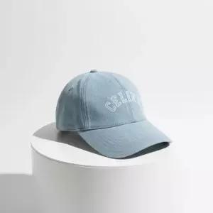 셀린느 BASEBALL CAP IN COTTON DENIM AA0890D93 FZZ8) 코튼 데님 베이스볼 캡)