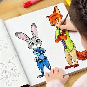주토피아 색칠공부 그리기 도안 주디 닉 미술놀이 드로잉북 어린이 놀이 세트