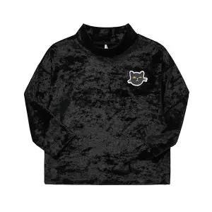 [미니로디니] 2272016699 (Cat velour sweater) 고양이 캣 벨루어 아동 긴팔티