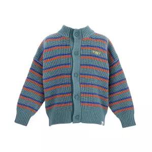 타이니코튼 AW24-276 P13 (Stripes mockneck cardigan) 스트라이프 아동 가디건