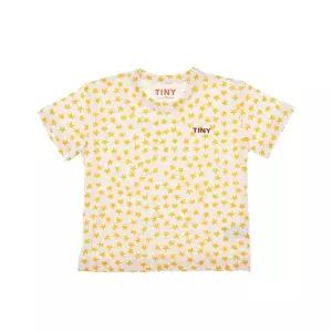 타이니코튼 AW24-014 104 (Stars tee off-white) 스타 별 아동 반팔티