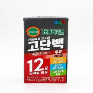 정식품 베지밀 고단백 두유 검은콩 190ml 18개