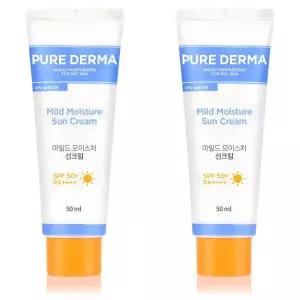 온더바디 퓨어더마 마일드 모이스처 선크림 SPF50+ PA++++, 50ml, 2개