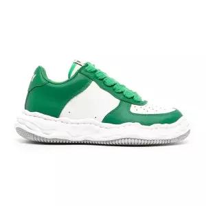 미하라야스히로 웨인 레더 스니커즈 A08FW706 GRN WHT