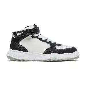미하라야스히로 웨인 레더 하이탑 스니커즈 A11FW711 BLACK WHITE