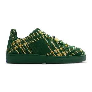 버버리 체크 니트 박스 스니커즈 그린 8081586