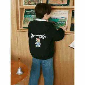 (BEANPOLE KIDS) 곰돌이 달이 경량 바람막이 점퍼  블랙 BI6239U035
