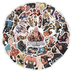 10/30/60PCS 레슬링 만화 스티커 WWE 낙서 DIY 스케이트 장식 장난감 데칼 기타 노트북 자전거 자동차 보드 전화