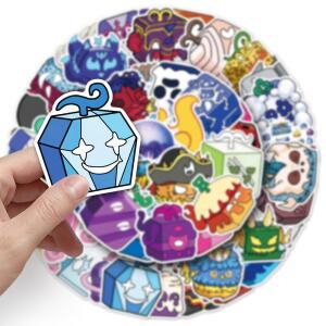 10/50PCS 귀여운 이상한 Blox 과일 스티커 만화 전화 컵 방수 헬멧 아이 스케이트 보드 노트북 장난감 DIY 기타