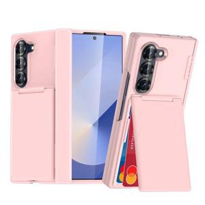 삼성 갤럭시 Z 폴드 7 6 Fold7 Fold6 5G 커버플립 접이식 케이스용 브래킷 PC 킥스탠드 폰 슬롯 카드 홀더 무광