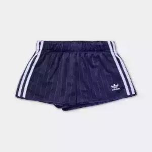 아디다스 adidas 핀스트라이프 새틴 숏 팬츠 - 다크블루 KC4235