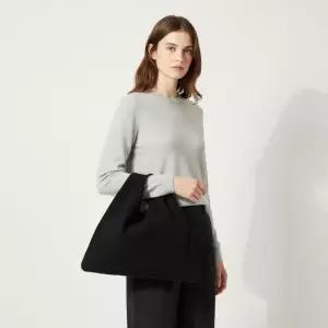 더로우 26SS SMALL BINDLE BAG IN SUEDE W1682 L613 BLK) 스웨이드 스몰 빈들 토트백)