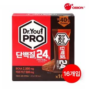 오리온 닥터유 프로 단백질바 70g * 16개 1박스/체중조절용/프로틴바/아미노산/등산/러닝/운동간식/헬스용/초코바/단백질간식