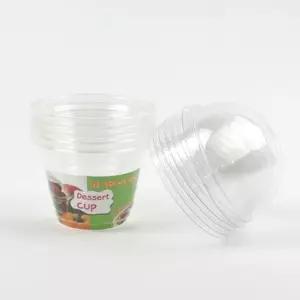 피크닉 디저트컵 소 5P/일회용/투명컵/커피/컵과일/카페/아이스컵/음료/투명/야외/가정용/슬러시/스무디