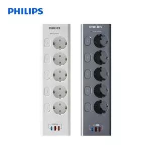 필립스 멀티탭 고용량 과부하차단 서지보호 맥스 USB 5구 2M 4000W 개별스위치 멀티 콘센트