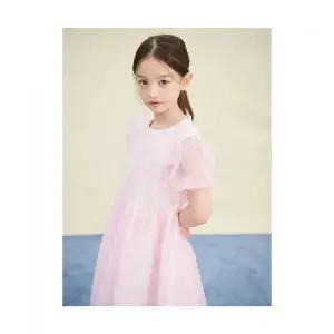 매장정품 빈폴 BEANPOLE KIDS [러블리 빙키 걸즈] 플로럴 반소매 원피스헤어슈슈 세트 라이트 핑크 (BI547