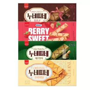 삼립 누네띠네 오리지날 120g 4종 4개 (오리지널x1 +제주말차x1 +딸기x1 +초코x1)