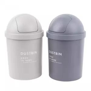 푸쉬 원형 휴지통-6.5L 색상랜덤 1p 깔끔한 인테리어용 사무실 방 화장실 쓰레기통