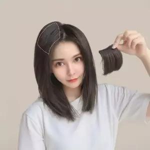 정수리 볼륨 헤어피스 똑딱이 가발 자연스러운 앞머리 옆머리