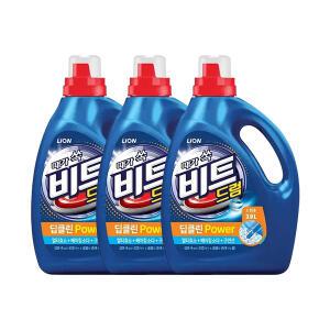 비트 딥클린 파워 액체세제 드럼 용기 3L, 3개