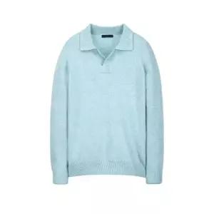 질스튜어트 JILLSTUART 뉴욕 남성 울 홀가먼트 카라 니트 - 라이트그린