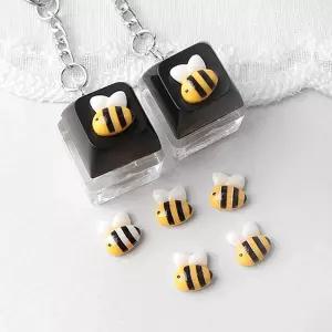 싼비즈 [6424-18]아크릴 키캡파츠 탑꾸재료 꿀벌 9.5x10mm ,1개