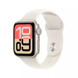 [정품] 애플 워치 SE 3세대 40mm GPS 스타라이트 알루미늄 케이스 스포츠 밴드 M L (국내 정식 발매 제품)