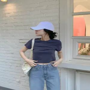 [루엣] MADE 실키 스판 크롭 반팔 티셔츠