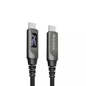 [애니존] 240W 전력표시 LCD 디스플레이 PD3.1 PPS C to C 초고속충전 케이블