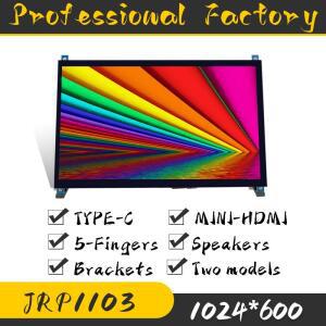 스피커 포함 HDMI 호환 터치 스크린, 라즈베리 파이 모듈, 컴퓨터 PC PSP용 DIY 휴대용 디스플레이, 10.1