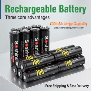 3.2V 14500 LiFePO4 충전식 배터리 700mAh AA 사이즈 수명, 손전등, 무선 마우스, 전동 장난감용