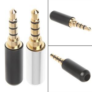 3.5mm 4 극 이어폰 납땜 잭 남성 헤드폰 플러그 수리 오디오 어댑터