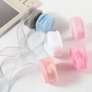 오간디 오간자 리본 끈 쉬폰 레이스리본 망사 꽃 선물 포장 셀프 청첩장 기본