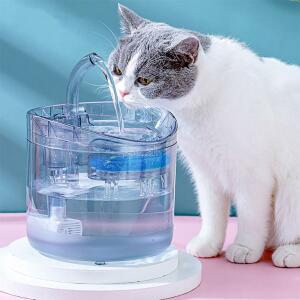 고양이 급수기 자동화 센서 수도꼭지 분수 식품 등급 투명 플라스틱 개 물 디스펜서 애완 술꾼