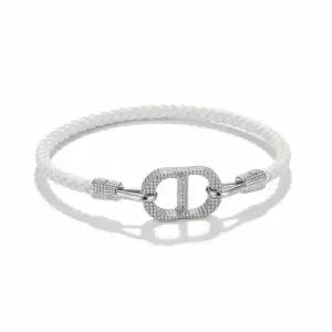 DIOR CD ICON 브레이드 가죽 팔찌 B2901HOMLE 007)